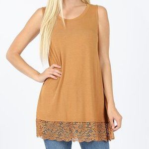 Lace Hem Tunic Sleeveless